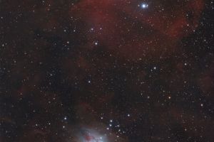 IC434 (Pferdekopfnebel Barnard33) und M42 (Orionnenbel)
