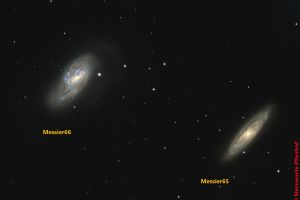 Leo-Triplett (M65 & M66) Sternbild  Löwe • Entfernung ca. 35 Mio. Lichtjahre | Aufnahme: B.M. • Doerffel Sternwarte©