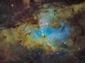 Messier 16 (M16) Adlernebel in Hubbel Palette • Aufnahme B.M. | Teleskop: PlaneWave CDK17 - 17 f/6,8 Astrograph • Doerffel Sternwarte