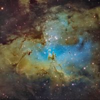 Messier 16 (M16) Adlernebel in Hubbel Palette • Aufnahme B.M. | Teleskop: PlaneWave CDK17 - 17 f/6,8 Astrograph • Doerffel Sternwarte