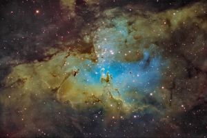 Messier 16 (M16) Adlernebel in Hubbel Palette • Aufnahme B.M. | Teleskop: PlaneWave CDK17 - 17 f/6,8 Astrograph • Doerffel Sternwarte