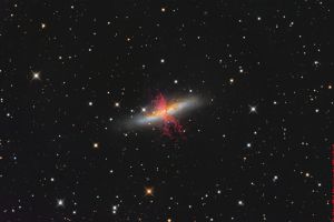 M81 Gruppe (Messier82 - Zigarrengalaxie) Sternbild Großer Bär • Entfernung ca. 12 Mio. Lichtjahre | Teleskop CDK17 inch | Aufnahme: B.M. / teilweise R.S. • Doerffel Sternwarte©