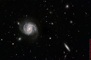 Messier100 & NGC4312 im Sternbild Haar der Berenike • Aufnahme: B.M. | Teleskop: PlaneWave CDK17 - 17 f/6,8 Astrograph • Doerffel Sternwarte©