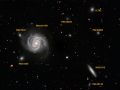 Messier100 & NGC4312 im Überblick mit anderen Begleitgalaxien - (Virgo-Galaxienhaufen) Sternbild Haar der Berenike • Entfernung ca. 68 Mio. Lichtjahre | Teleskop CDK17inch | Aufnahme: B.M. • Doerffel Sternwarte©