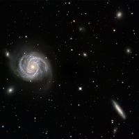 Messier100 & NGC4312 - (Virgo-Galaxienhaufen) Sternbild Haar der Berenike • Entfernung ca. 68 Mio. Lichtjahre | Teleskop CDK17inch | Aufnahme: B.M. / teilweise R.S. • Doerffel Sternwarte©