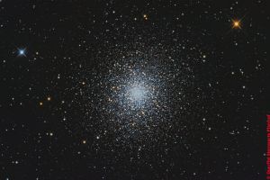 Messier13 (Kugelsternhaufen) Sternbild Herkules • Entfernung ca. 25000 Lichtjahre | Teleskop CDK17inch - 1Std. belichtet | Aufnahme: B.M. / teilweise R.S. • Doerffel Sternwarte©