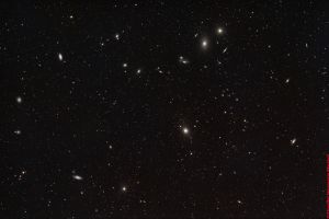 Markarjansche Kette - markarian's chain - (Virgo-Galaxienhaufen) Sternbild Haar der Berenike • Entfernung ca. 20 Mio. - 98 Mio. Lichtjahre | Teleskop Refractor 4inch | Aufnahme: B.M. • Doerffel Sternwarte©