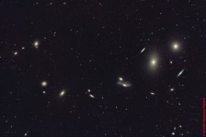 Markarjansche Kette - markarian's chain - (Virgo-Galaxienhaufen) Sternbild Haar der Berenike • Entfernung ca. 20 Mio. - 98 Mio. Lichtjahre | Teleskop CDK17inch | Aufnahme: B.M. / teilweise R.S. • Doerffel Sternwarte©