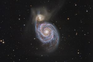 Messier 51 (M51) Whirlpool Galaxie | 370min belichtet • Aufnahme B.M. | Teleskop: PlaneWave CDK17 - 17 f/6,8 Astrograph • Doerffel Sternwarte
