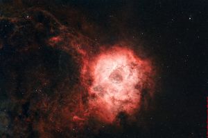 Rosettennebel (NGC 2237 / NGC2244 - diffuser Emissionsnebel mit eingebettetem offenen Sternhaufen) - Sternbild Einhorn • Entfernung ca. 5400 Lichtjahre | Teleskop Refractor 4inch | Aufnahme: B.M. • Doerffel Sternwarte©