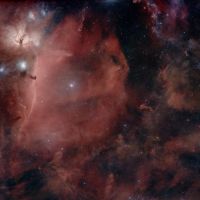 Pferdekopfnebel und Umgebung - Sternbild Orion • Entfernung ca. 5400 Lichtjahre | Teleskop Refractor 4inch | Aufnahme: B.M. • Doerffel Sternwarte©