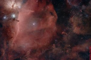 Pferdekopfnebel und Umgebung - Sternbild Orion • Entfernung ca. 5400 Lichtjahre | Teleskop Refractor 4inch | Aufnahme: B.M. • Doerffel Sternwarte©