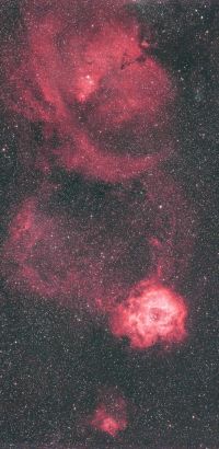 Rosettennebel (NGC2237) mit Umgebung