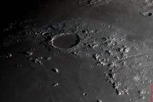 Krater PLATO (101 km x 101 km) und VALLIS ALPES ( 130 km x 11 Km) 08.03.2025 • Aufnahme B.M. / R.S. | Teleskop: TEC APO 160 f/7 Fl. Apo • Doerffel Sternwarte©