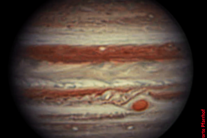 Jupiter im März 2025 • Aufnahme B.M. / R.S. | Teleskop: TEC APO 160 f/7 Fl. Apo mit ADK von Greatstar • Doerffel Sternwarte©