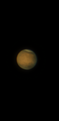 Mars im Januar 2025 (Marsopposition) mit nördlicher Polkappe • Aufnahme B.M./ R.S. | Teleskop: TEC APO 160 f/7 Fl. Apo mit ADK von Greatstar • Doerffel Sternwarte©