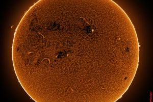 Sonne 19.01.2025  • Aufnahme B.M. / R.S. | Teleskop: ST 130/910 LS130MT Ha B3400 • Doerffel Sternwarte©