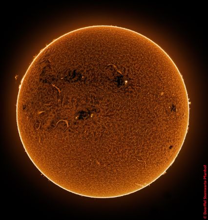 Sonne 19.01.2025  • Aufnahme B.M. / R.S. | Teleskop: ST 130/910 LS130MT Ha B3400 • Doerffel Sternwarte© Sonne 19.01.2025  • Aufnahme B.M. / R.S. | Teleskop: ST 130/910 LS130MT Ha B3400 • Doerffel Sternwarte©